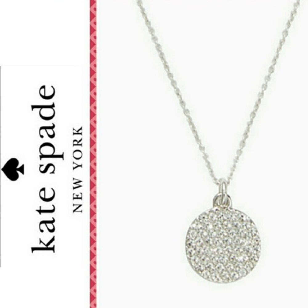 Kade Spade All that Glitters pave disc necklace